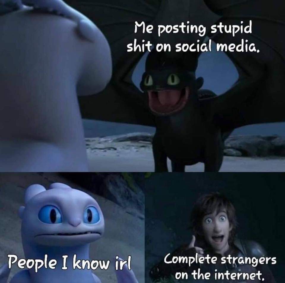 6969 memes - Me posting stupid shit on social media. now irl Complete strangers on the internet.