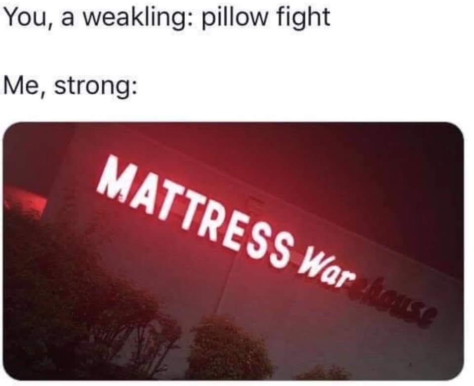 you a weakling pillow fight - You, a weakling pillow fight Me, strong Mattress War