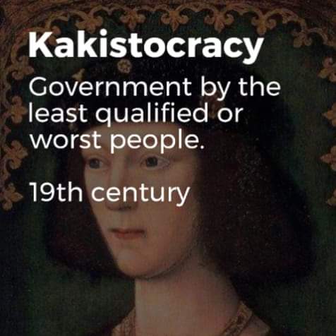 album cover - Kakistocracy Government by the least qualified or worst people. 19th century