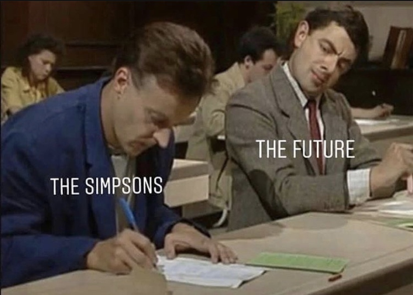 cheating in exam - The Future The Simpsons