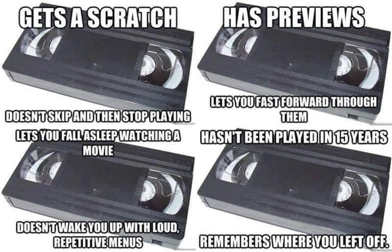 vhs funny - Gets A Scratch Has Previews 70 St Forward Through Them Doesntskip And Then Stop Playing Lets You Fall Asleep Watchinga Movie Hasn'T Been Played In 15 Years a Doesnt Wake You Up With Loud. Repetitive Menus Remembers Where You Left Off.