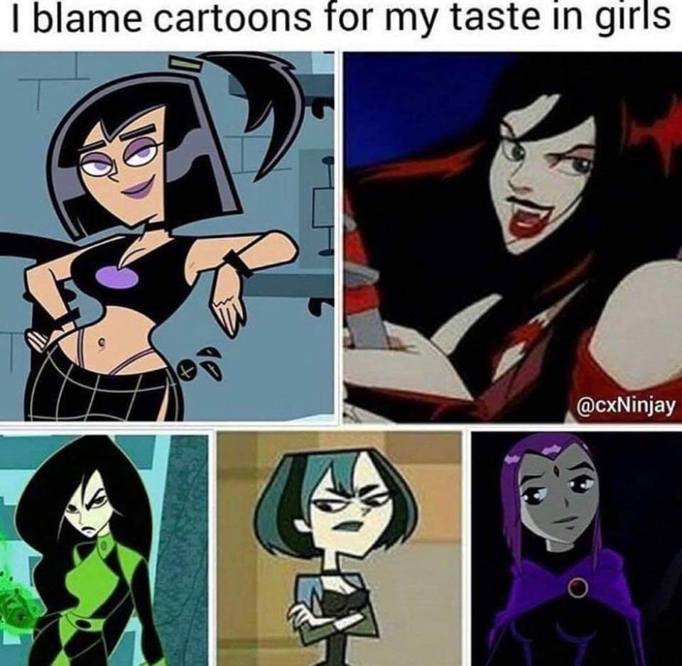 blame cartoons for my taste in women - I blame cartoons for my taste in girls