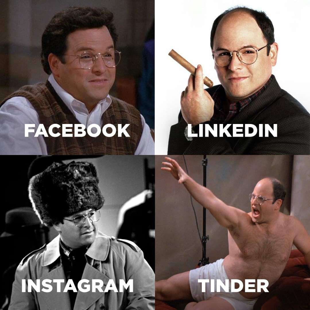 gentleman - Facebook Linkedin Instagram Tinder