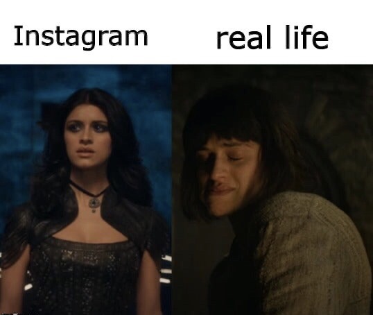 witcher meme - Instagram real life