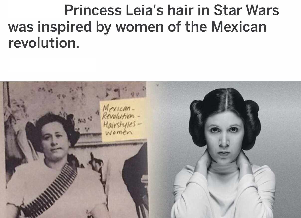 princess leia hair - Princess Leia's hair in Star Wars was inspired by women of the Mexican revolution. S. Morican Revolution Hairstyles women