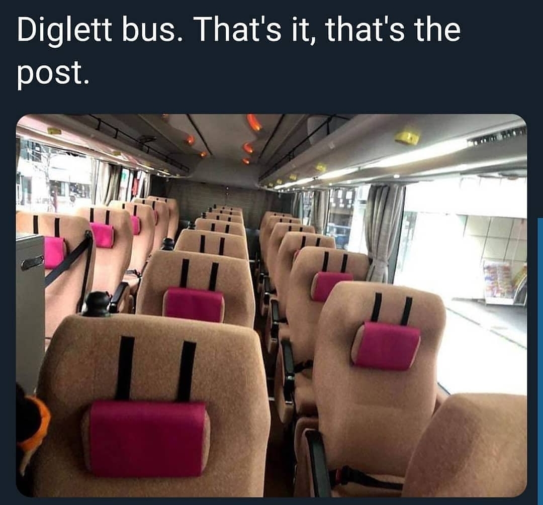 Diglett - Diglett bus. That's it, that's the post.
