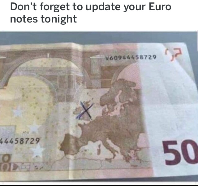 50 euro - Don't forget to update your Euro notes tonight V60964458729 44458729 50