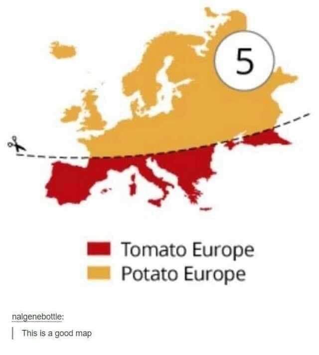 potato europe tomato europe - Tomato Europe Potato Europe nalgenebottle This is a good map