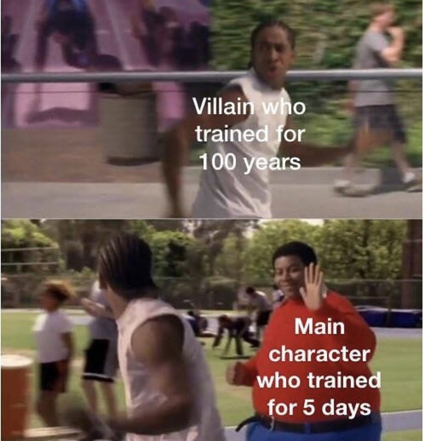 player - Villain who trained for 100 years Main character who trained for 5 days