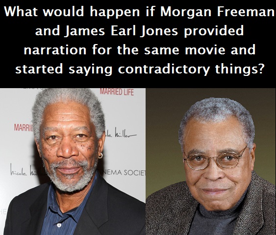morgon freeman - What would happen if Morgan Freeman and James Earl Jones provided narration for the same movie and started saying contradictory things? Married Life Marrie Lll Nema Socie