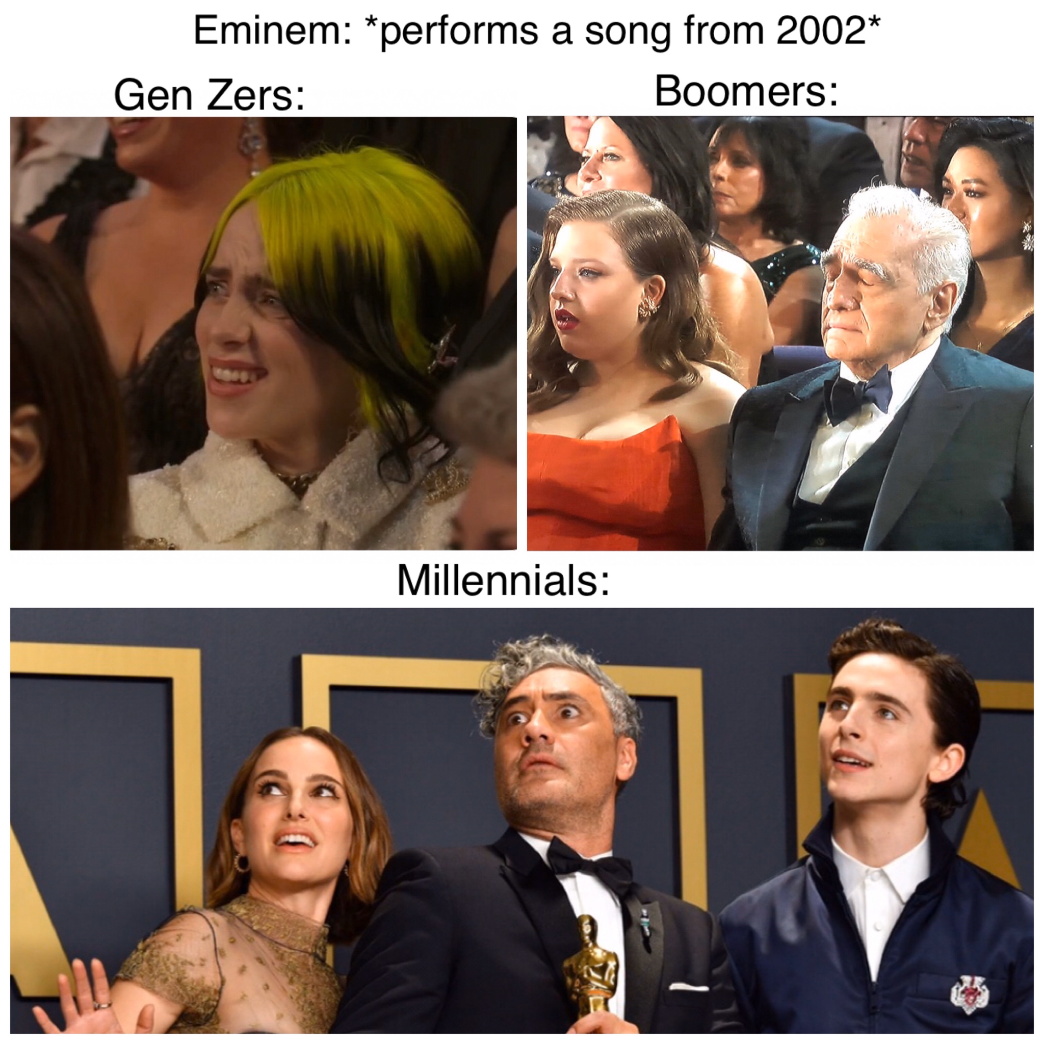 photo caption - Eminem performs a song from 2002 Gen Zers Boomers Millennials
