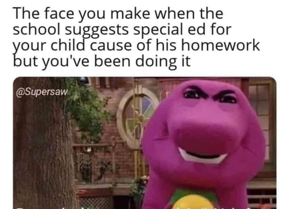 meme by catholic gang - The face you make when the school suggests special ed for your child cause of his homework but you've been doing it
