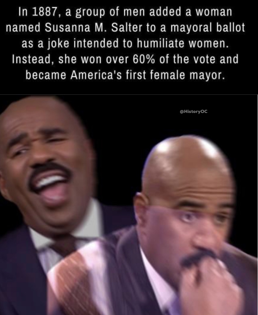 titans ravens nfl memes - In 1887, a group of men added a woman named Susanna M. Salter to a mayoral ballot as a joke intended to humiliate women. Instead, she won over 60% of the vote and became America's first female mayor.