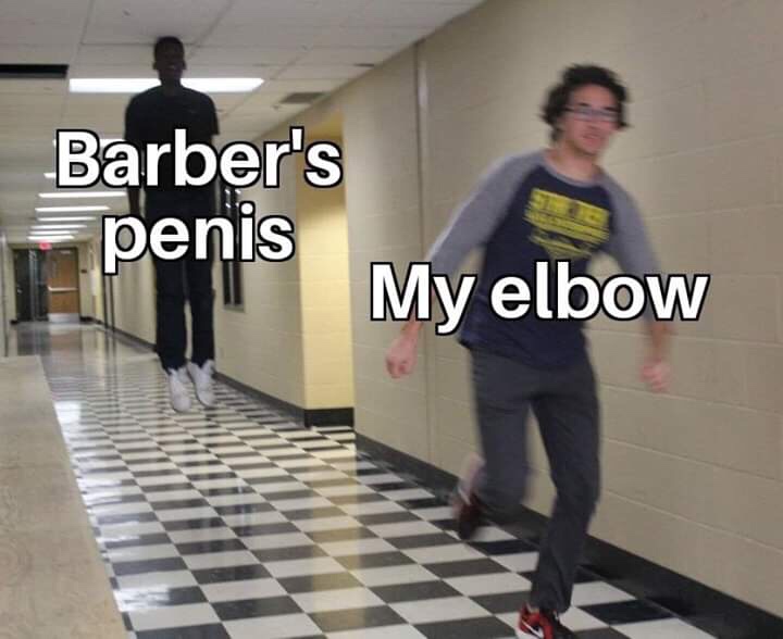 words in wrong order meme - Barber's penis My elbow