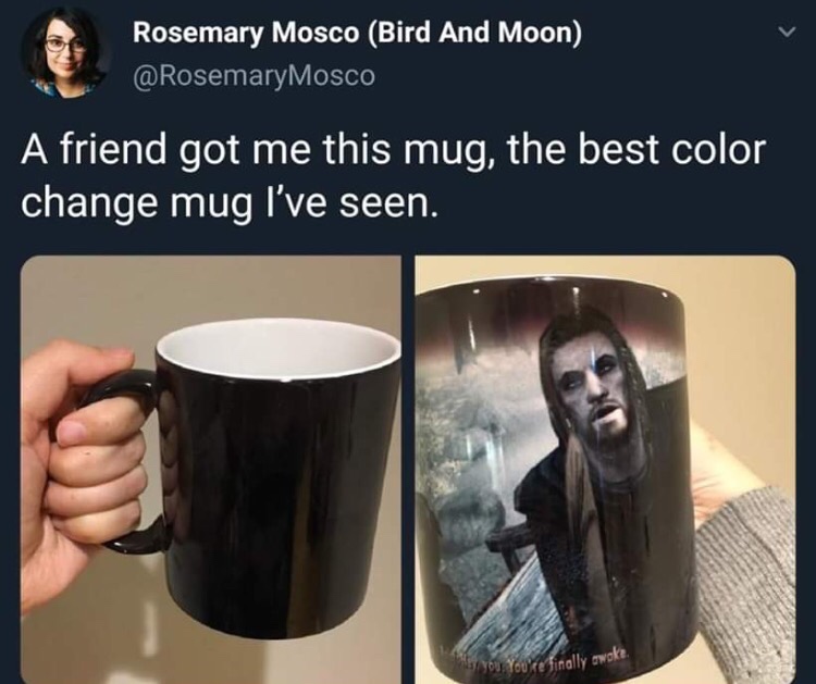 communication - Rosemary Mosco Bird And Moon A friend got me this mug, the best color change mug l've seen. way you. Youre finally a