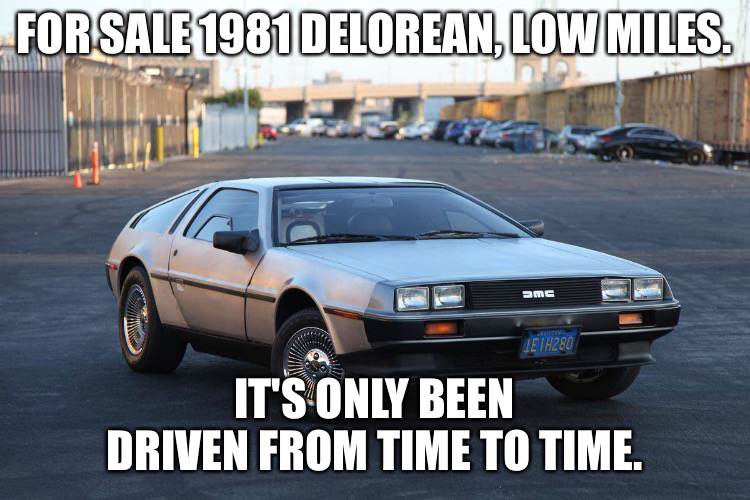 delorean dmc 12 sale - For Sale 1981 Delorean, Low Miles. Smc TELH280 It'S Only Been Driven From Time To Time.