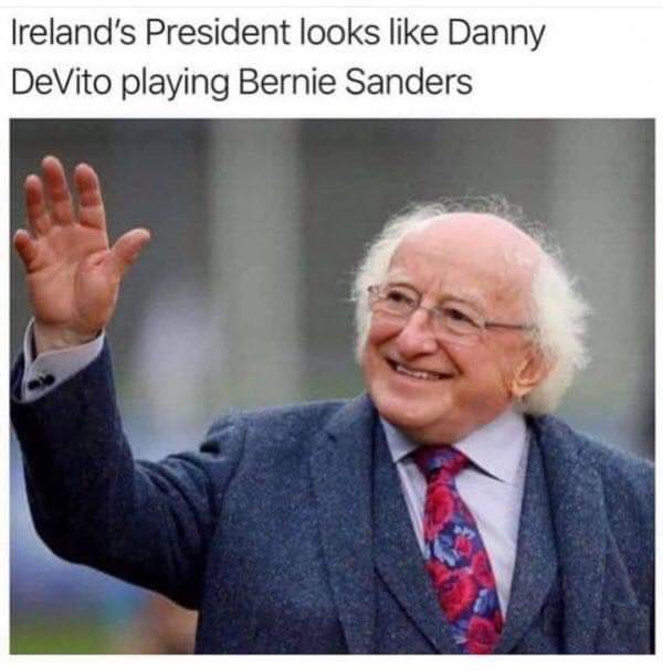 danny devito playing bernie sanders - Ireland's President looks Danny DeVito playing Bernie Sanders
