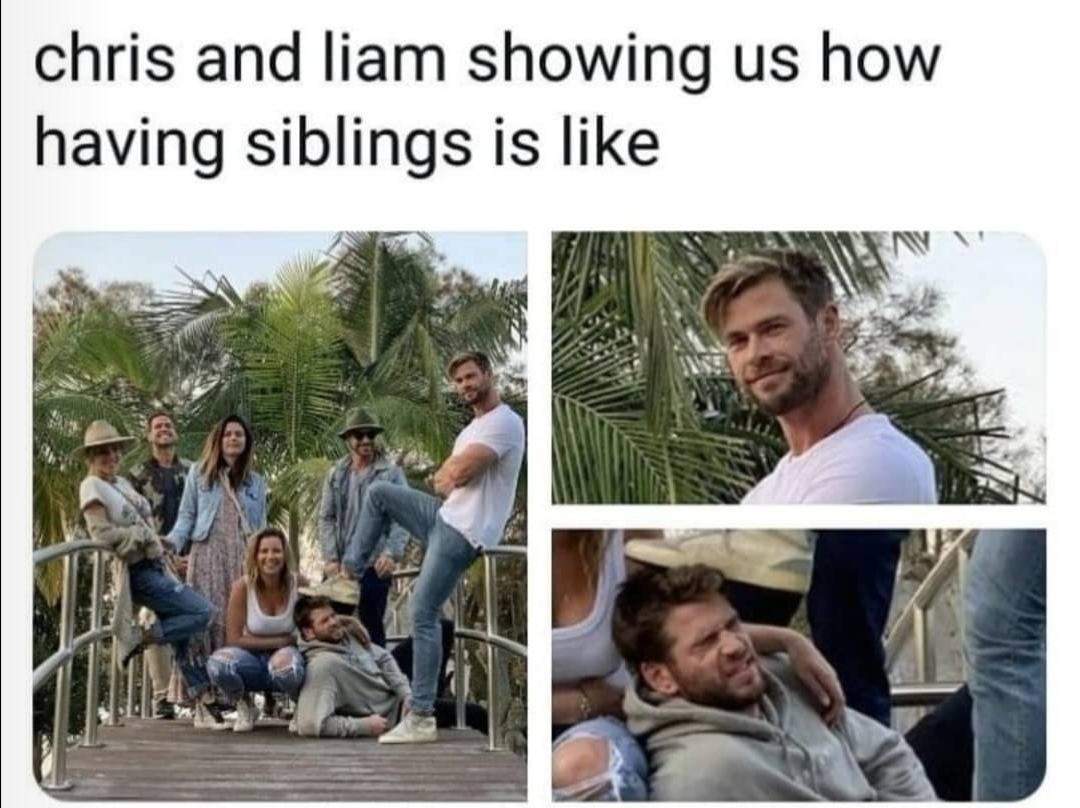 Marvel Cinematic Universe - chris and liam showing us how having siblings is