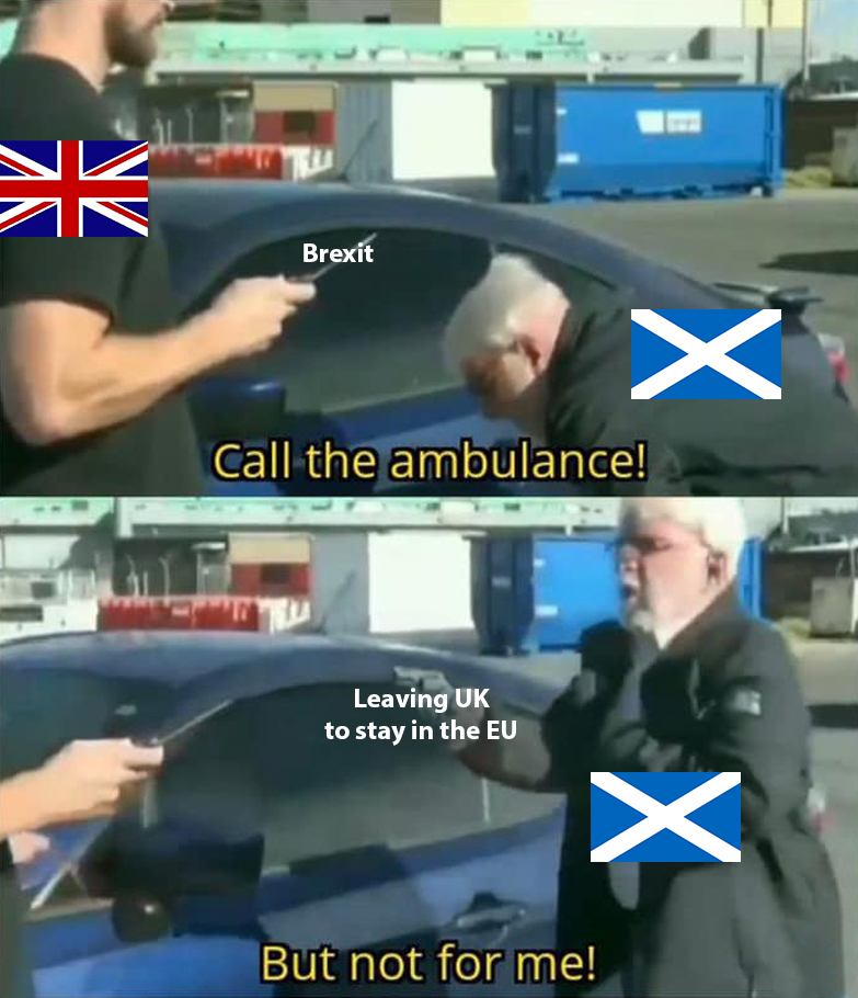 call the ambulance but not for me meme - Brexit Call the ambulance! Leaving Uk to stay in the Eu But not for me!