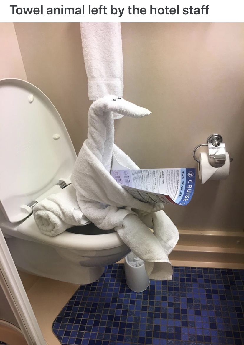 Towel animal - Towel animal left by the hotel staff U Cruise
