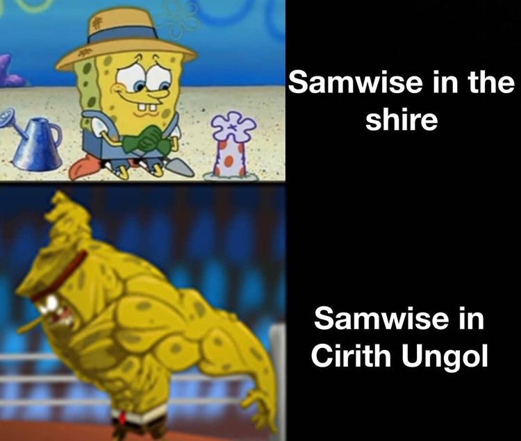 mr joestar if you move like - Samwise in the shire Samwise in Cirith Ungol