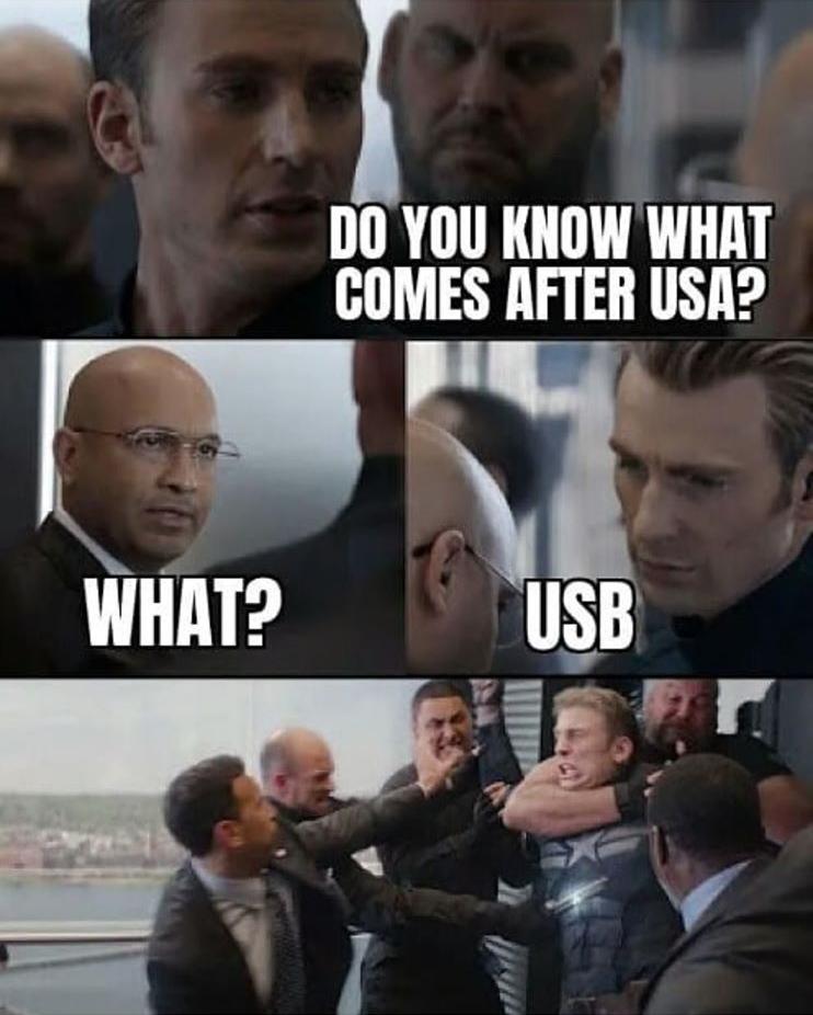 photo caption - Do You Know What Comes After Usa? What? Usb