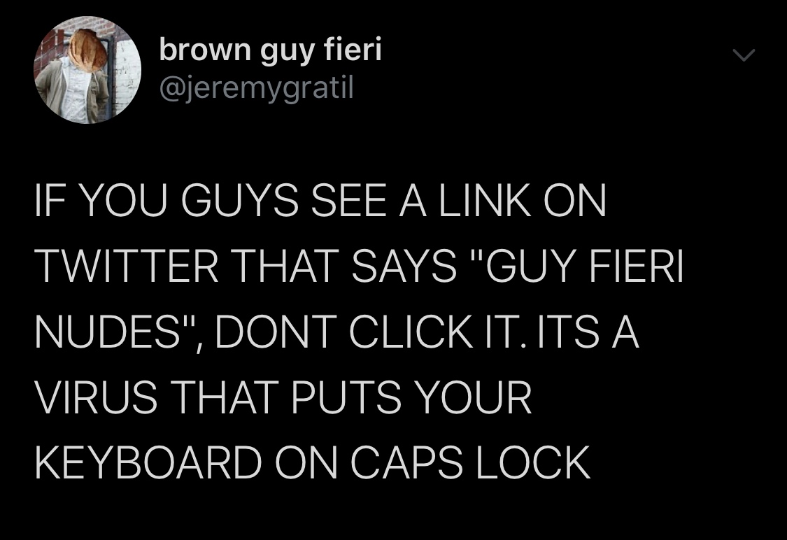 moon - brown guy fieri If You Guys See A Link On Twitter That Says "Guy Fierii Nudes", Dont Click It. Its A Virus That Puts Your Keyboard On Caps Lock
