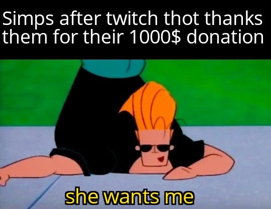 8 black screen of death - Simps after twitch thot thanks them for their 1000$ donation she wants me