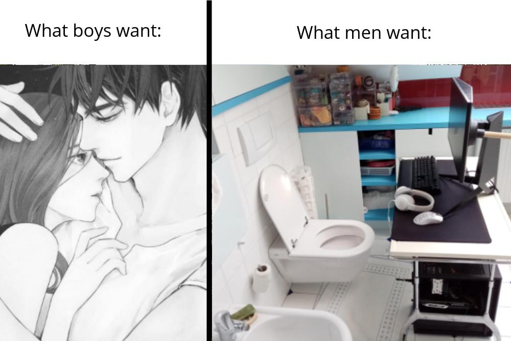 furniture - What boys want What men want
