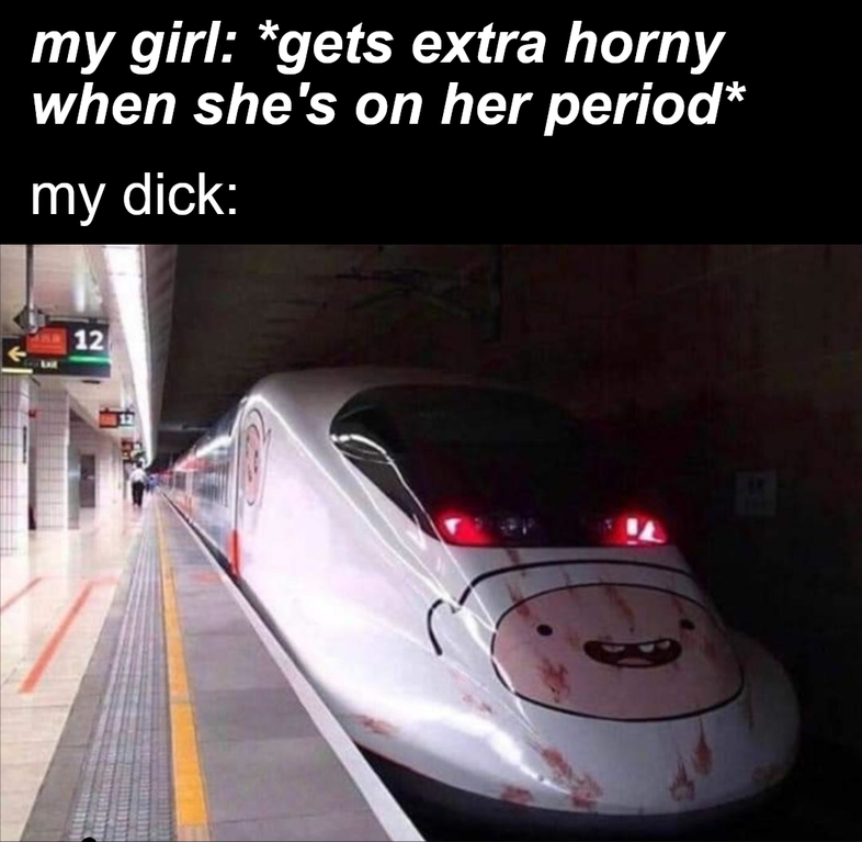 adventure time bullet train - my girl gets extra horny when she's on her period my dick 12