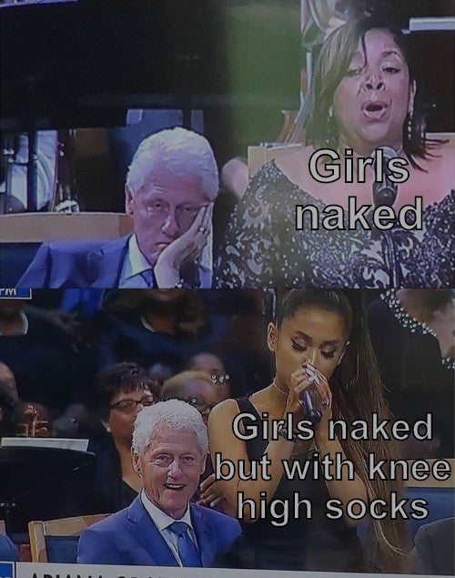 bill clinton meme template - Girls naked Civi Girls naked but with knee high socks