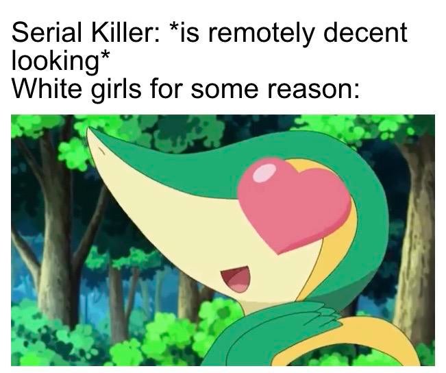 cartoon - Serial Killer is remotely decent looking White girls for some reason