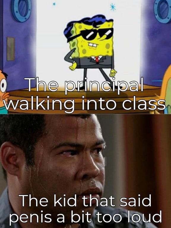 pollen or corona meme - 0 The principal walking into class The kid that said penis a bit too loud