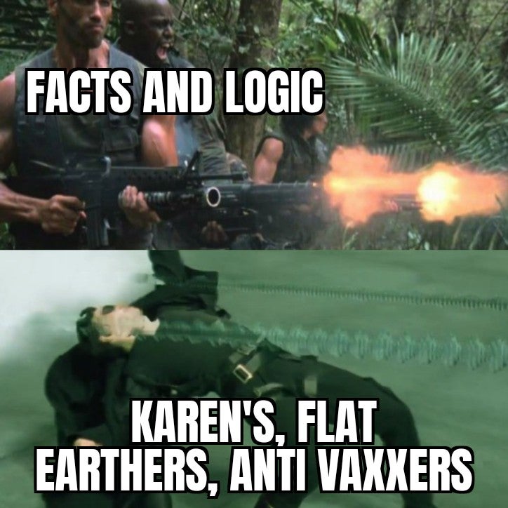 predator - Facts And Logic Karen'S, Flat Earthers, Anti Vaxxers