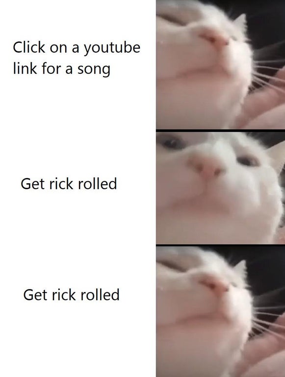 whiskers - Click on a youtube link for a song Get rick rolled Get rick rolled