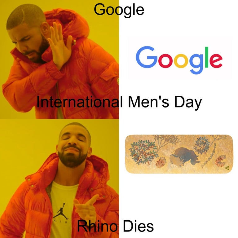 vote for the fly - Google Google International Men's Day Rhino Dies