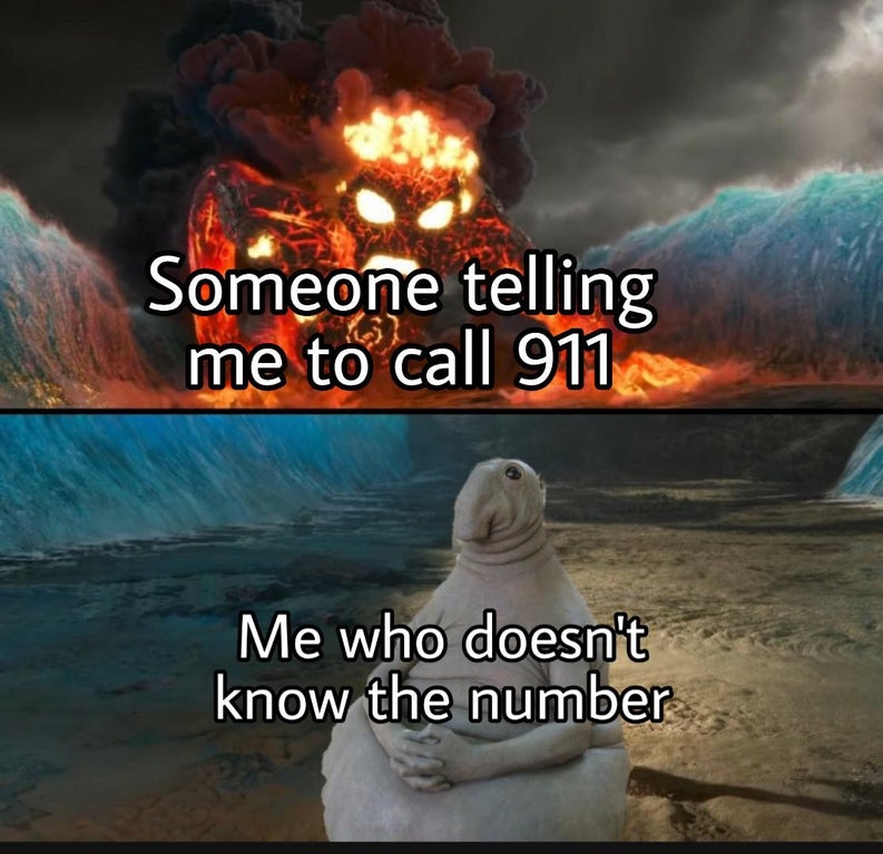 te ka and zhdun - Someone telling me to call 911 Me who doesn't know the number
