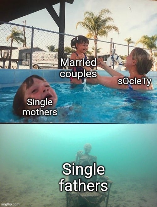 mother ignoring kid drowning meme template - Te Married couples socleTy Single mothers Single fathers imgflip.com