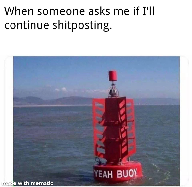 buoy meme - When someone asks me if I'll continue shitposting. Yeah Buoy made with mematic