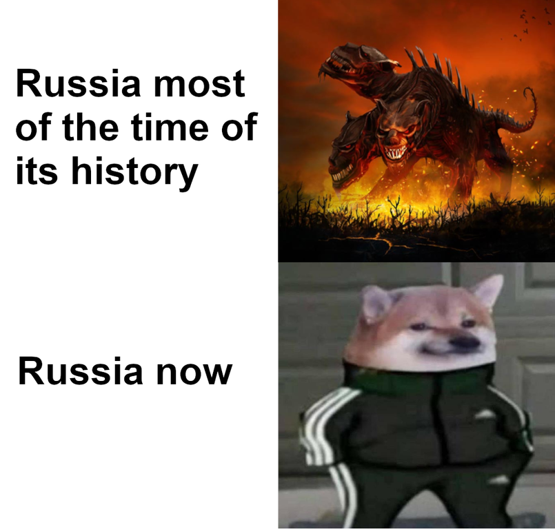 Russia most of the time of its history Russia now