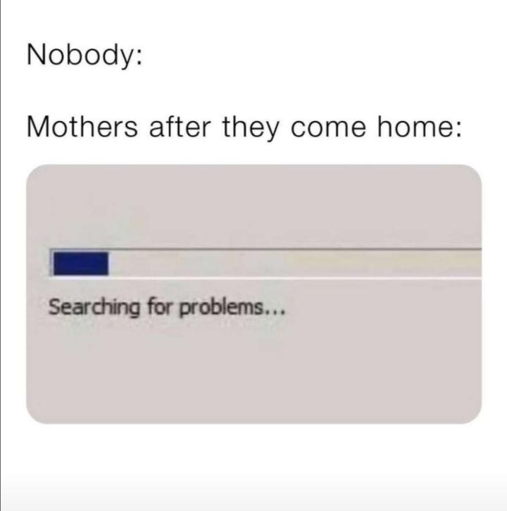 diagram - Nobody Mothers after they come home Searching for problems...