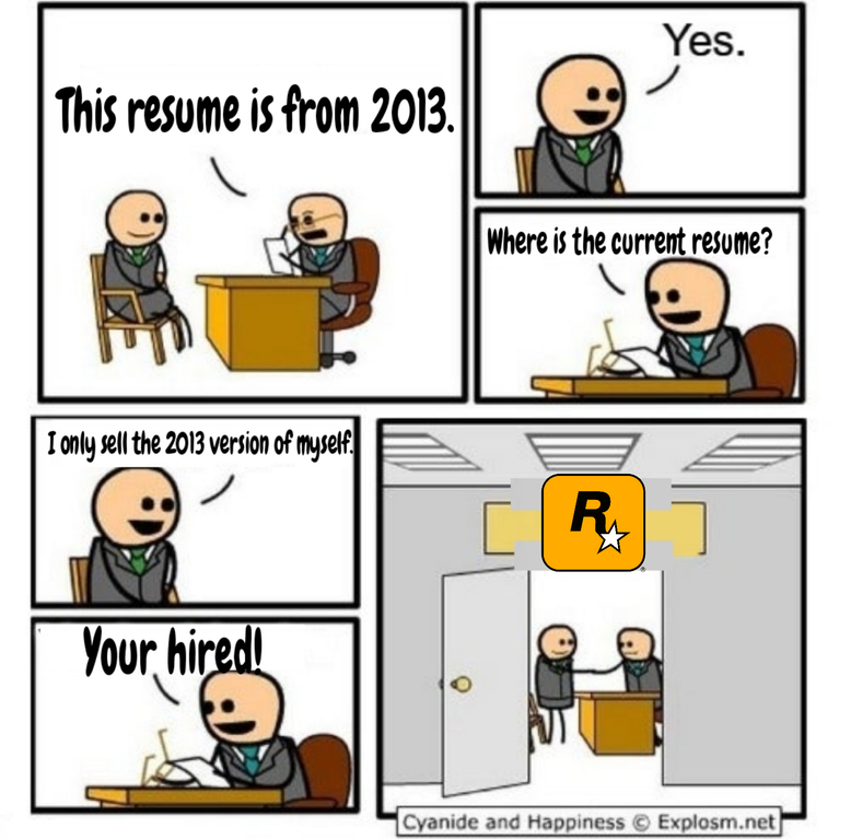 cyanide and happiness job interview - Yes. This resume is from 2013. Where is the current resume? I only sell the 2013 version of myself. R, Your hired! Cyanide and Happiness Explosm.net
