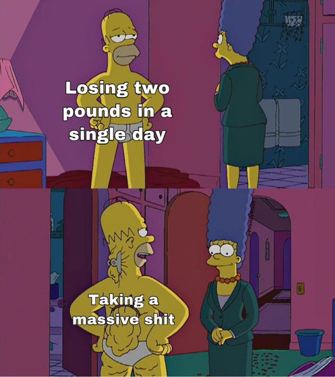 homer simpson meme template - Losing two pounds in a single day Frenzy wing Taking a massive shit