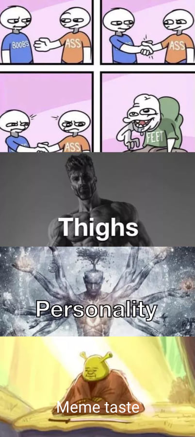 cartoon - 04 Boobs Ass Ass Feet Yass Thighs Personality e Meme taste