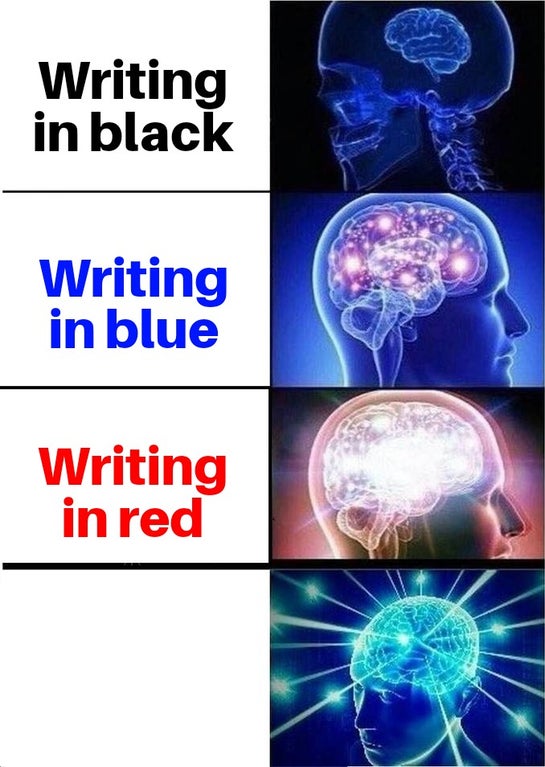 smart smarter smartest - Writing in black Writing in blue Writing in red