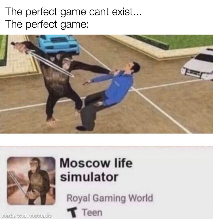 funny memes and dank memes - moscow life simulator - The perfect game cant exist... The perfect game Moscow life simulator Royal Gaming World T Teen made with mematic