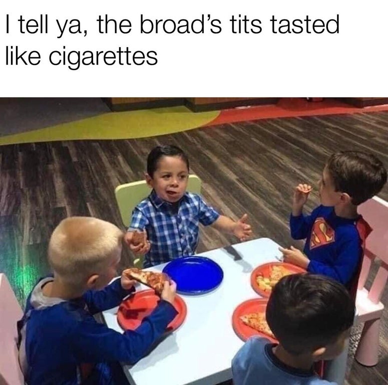 kid looks like he has a thick brooklyn accent - I tell ya, the broad's tits tasted cigarettes 2