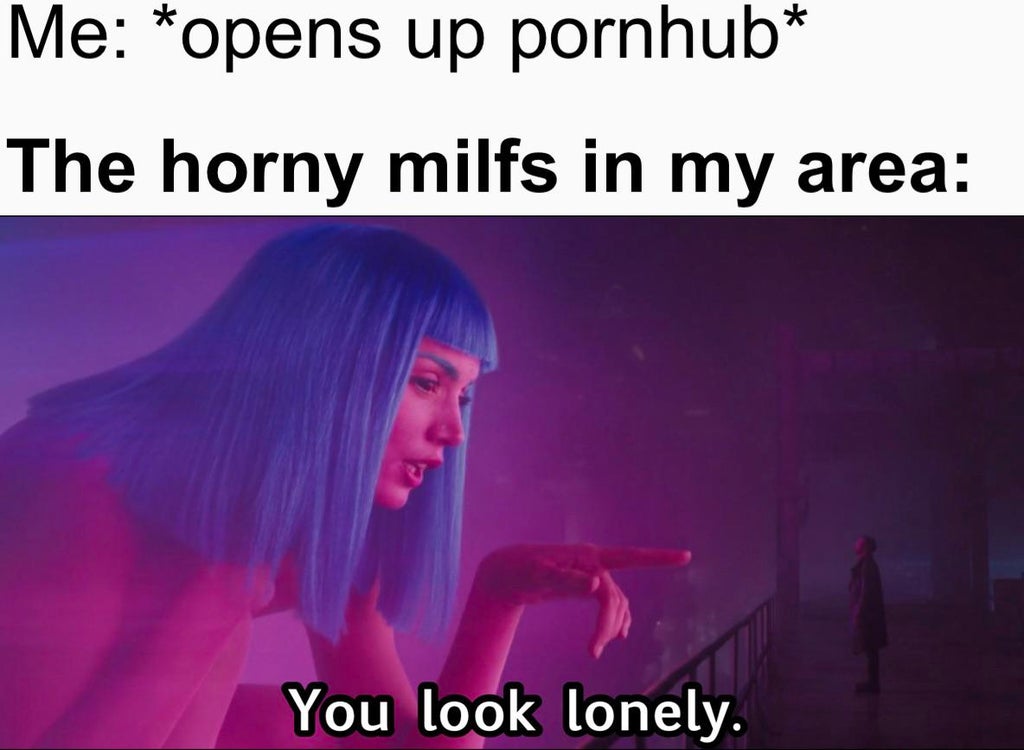photo caption - Me opens up pornhub The horny milfs in my area You look lonely.