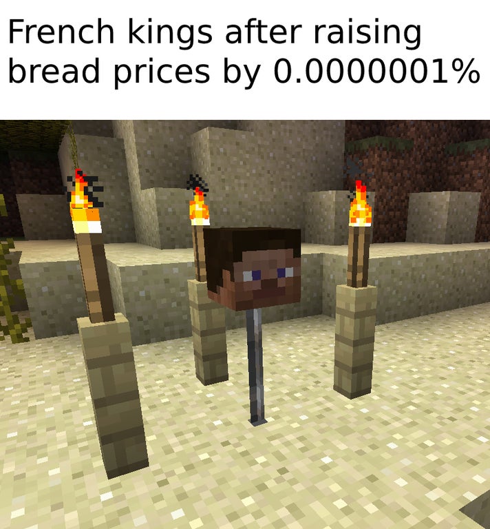 angle - French kings after raising bread prices by 0.0000001%