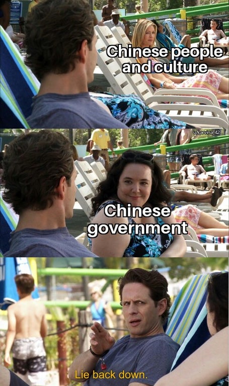 lie back down meme template - Chinese people and culture ukavina 42 Chinese government Lie back down.